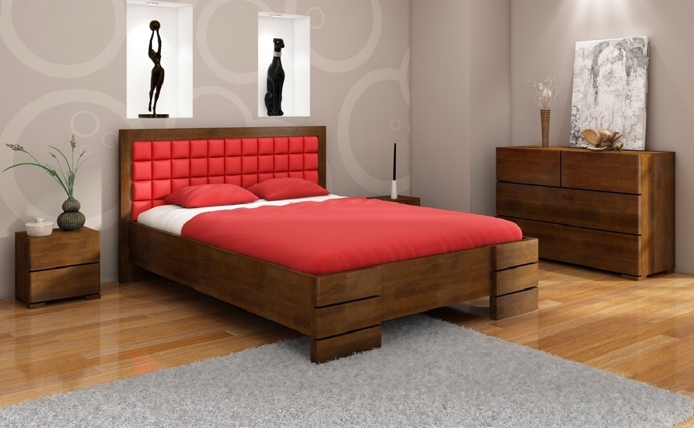 Manželská postel 180 cm Naturlig Storhamar High (buk)