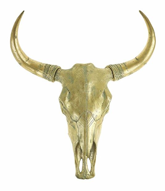 Dekorativní soška býčí lebka KAOVO (zlatá)