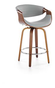 Barová židle Hannah (šedá + ořech)