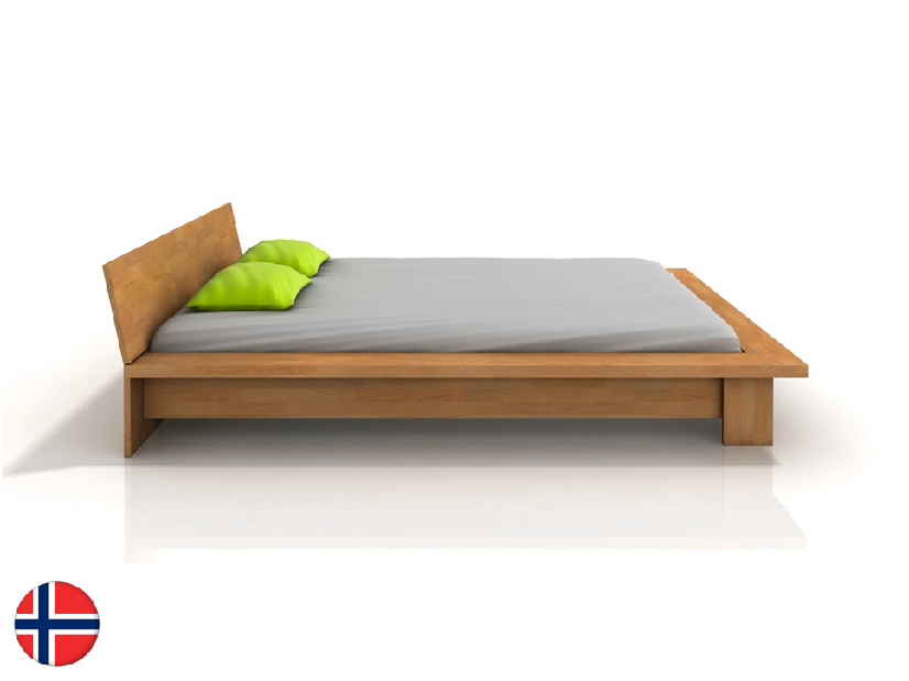 Manželská postel 160 cm Naturlig Boergund (buk)