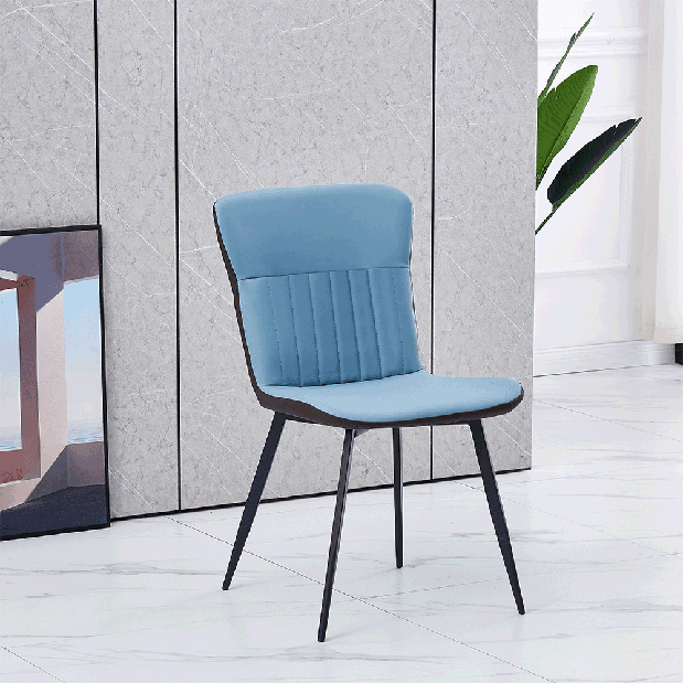 Jídelní židle Rutil (modrá + hnědá)