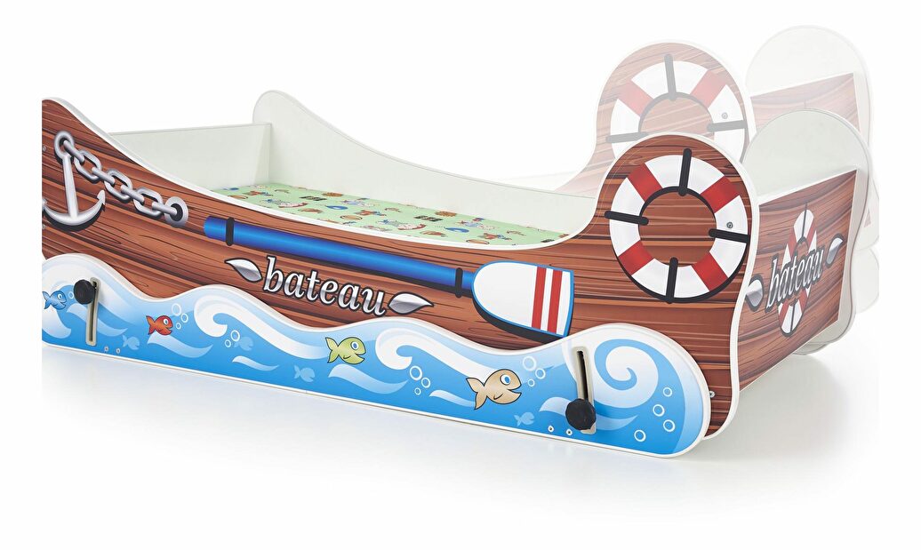 Dětská postel Boat (s matrací a roštem)