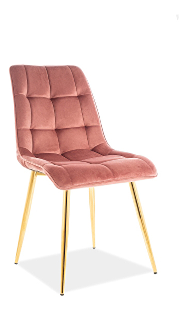 Jídelní židle Charlie (růžová + zlatá)