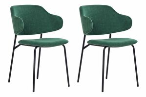 Set 2 ks jídelních židlí Kenza (zelená)