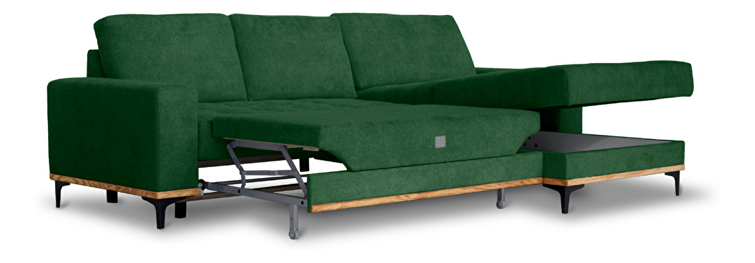 Rohová sedačka BRW Casper (tmavě zelená) (L)