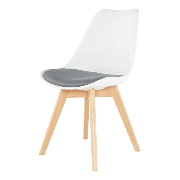 Jídelní židle Ambany (bílá + šedá)