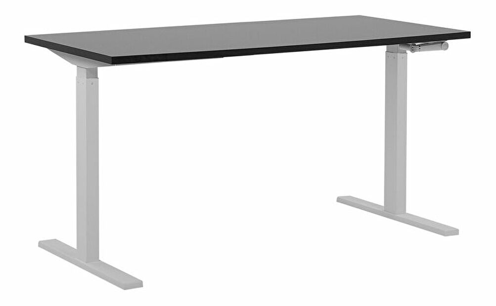 Psací stůl Upgo (černá) (manuálně nastavitelný)