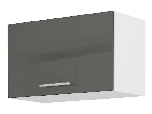 Horní kuchyňská skříňka Lavera 60 GU 36 1F (bílá + lesk šedý)