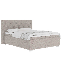 Manželská postel Boxspring 160 cm Morrela (šedohnědá) (s matrací)