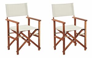 Set 2 ks. zahradních židlí Carli (krémově bílá)