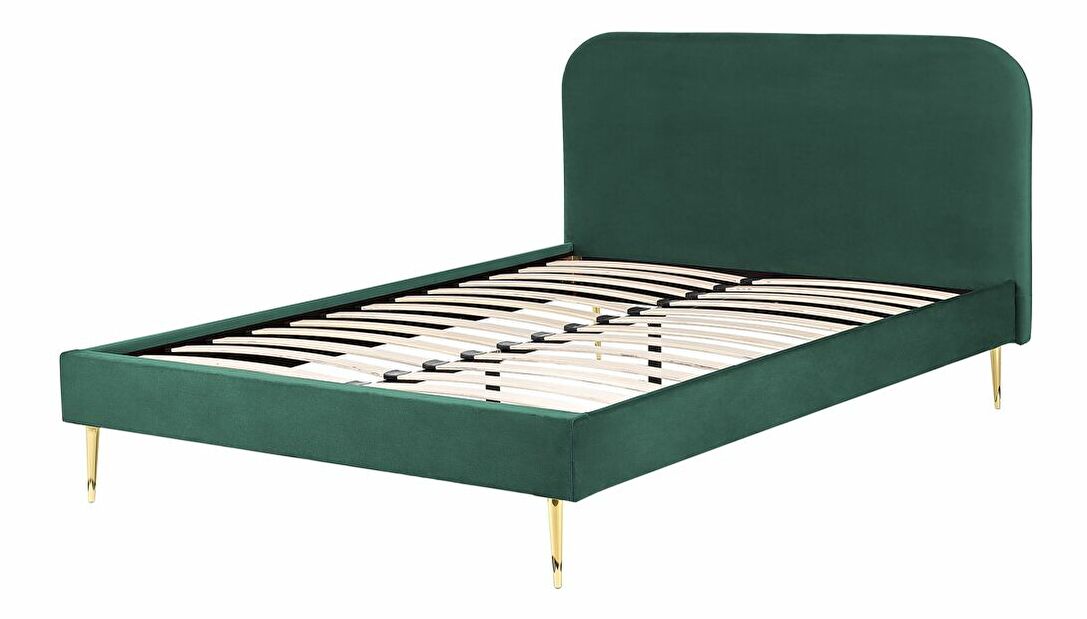 Manželská postel 140 cm Faris (zelená) (s roštem)