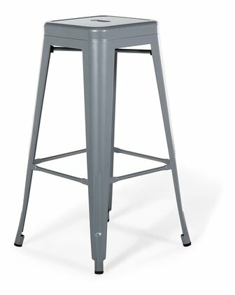 Barová židle Cabriot 76 (stříbrná)