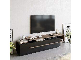 TV stolek/skříňka Pria (černá + ořech)