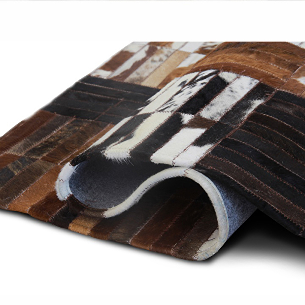 Kožený koberec 120x180 cm Korlug TYP 04 (hovězí kůže + vzor patchwork)