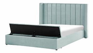 Manželská postel 180 cm Noya (mátová) (s roštem) (s úl. prostorem)