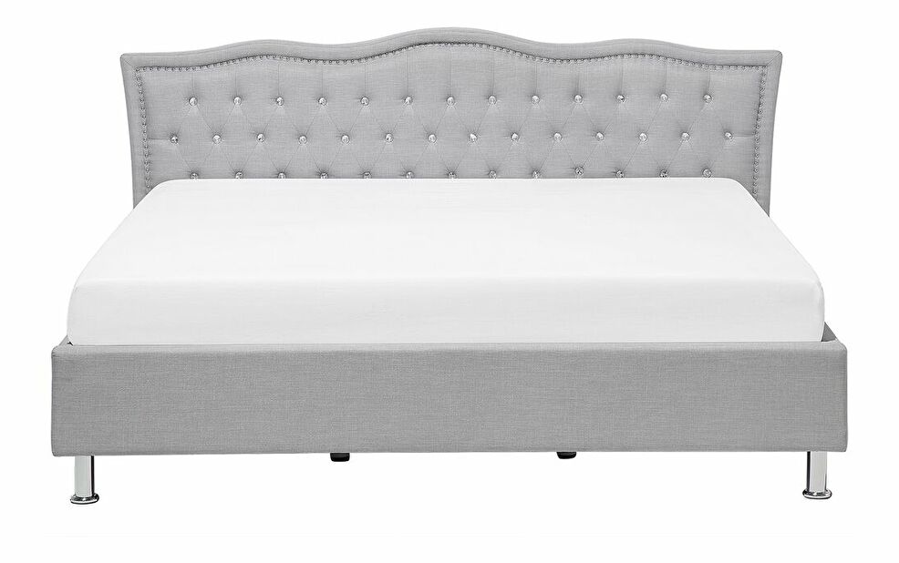 Manželská postel 180 cm MATH (s roštem a úl. prostorem) (šedá)