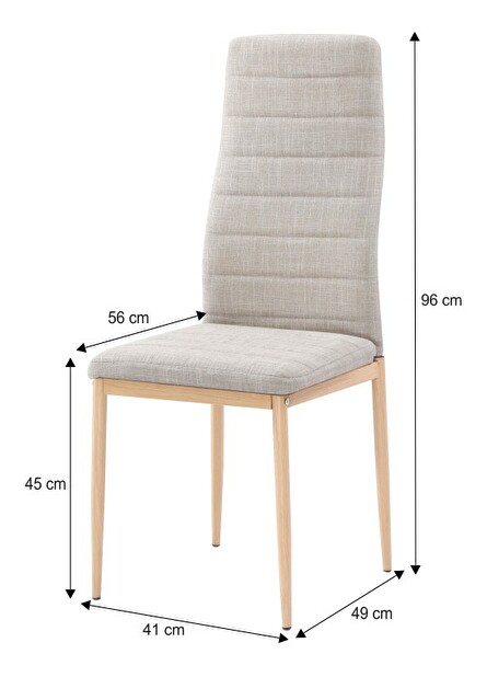 Set 6 ks. jídelních židlí Toe nova (béžová + buk) *výprodej