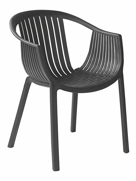 Set 6 ks. zahradních židlí Nanette (černá)