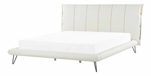 Manželská postel 180 cm BETTEA (s roštem) (bílá)