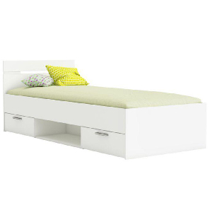 Jednolůžková postel 90 cm Myriam (bílá) (bez matrace a roštu)