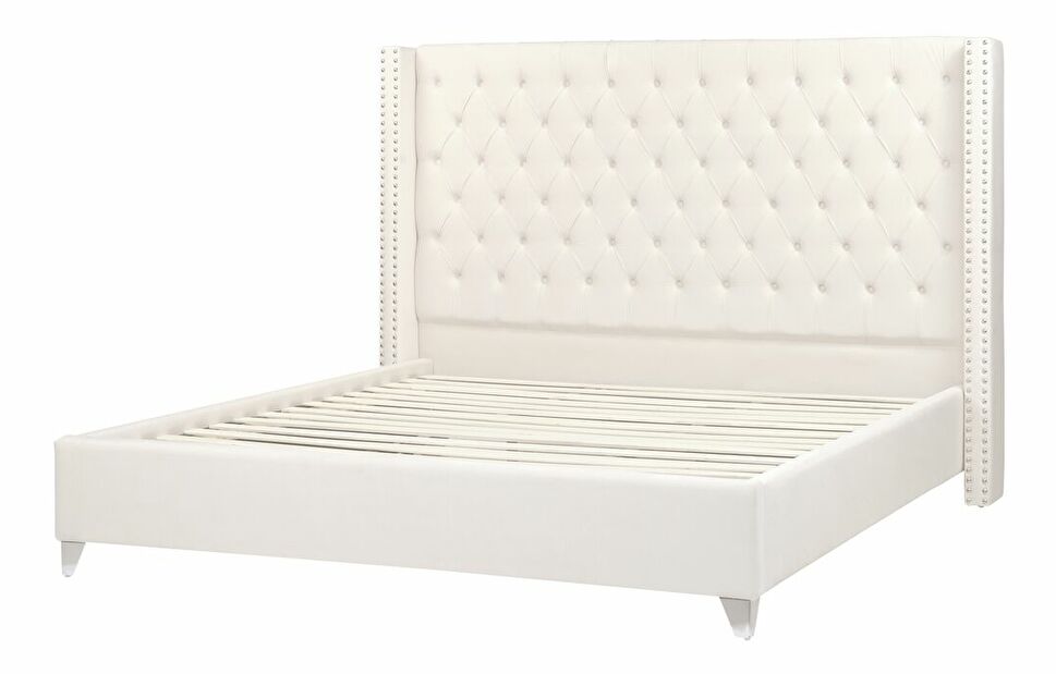 Manželská postel 180 cm Lubbka (bílá) (s roštem)