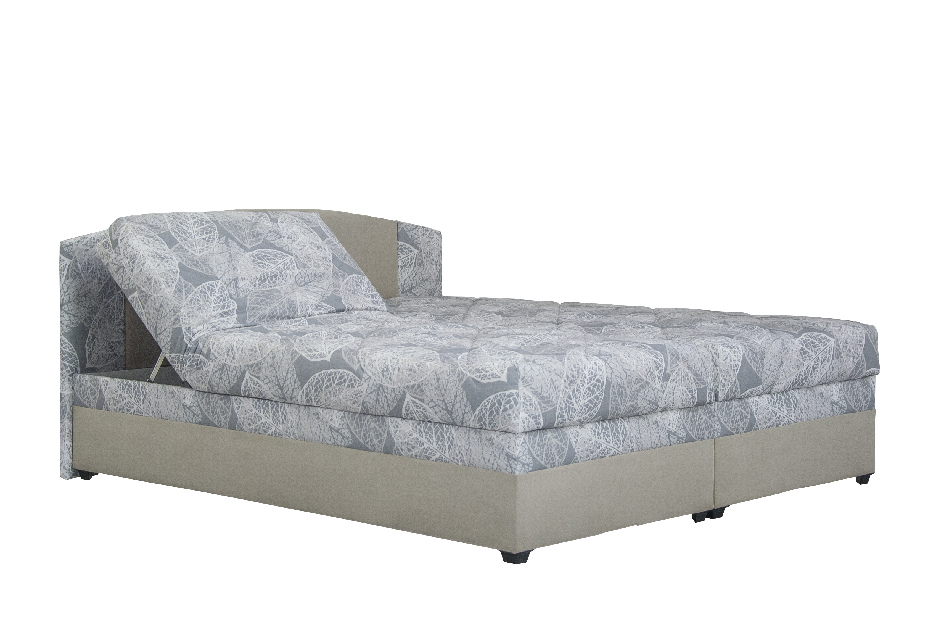 Manželská postel 180 cm Blanář Kappa (béžová) (s rošty a matracemi Alena)