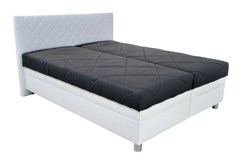 Manželská postel 160 cm Blanář Pettigo (bílá) (s roštem a matrací)