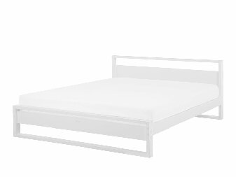 Manželská postel 180 cm GIACOMO (s roštem) (bílá)