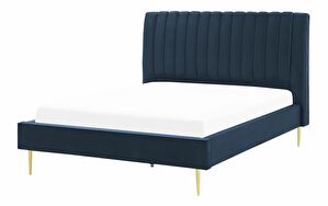 Manželská postel 140 cm Marvik (modrá)
