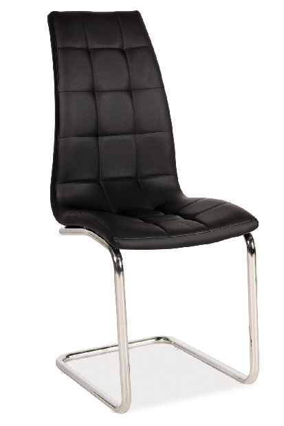 Jídelní židle Hilario (ekokůže černá)
