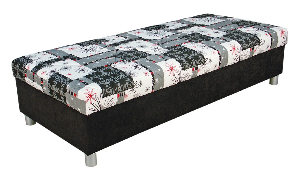 Jednolůžková postel (válenda) 90 cm Blanář Inez (šedá) (s roštem a matrací)