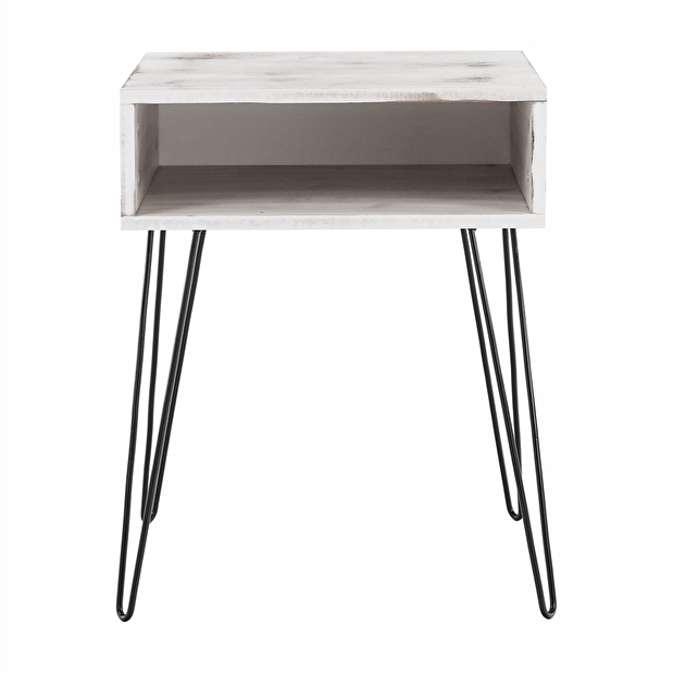 Noční stolek Hamil (vintage bílá)