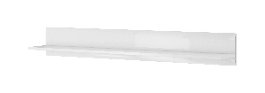 Polička 160 cm Tashia Typ 01 (bílá + vysoký lesk bílý)