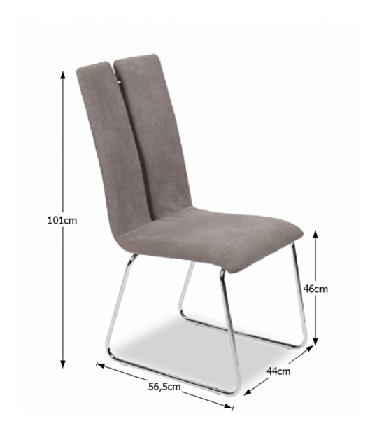 Jídelní židle Cabang (šedá)