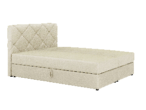 Manželská postel Boxspring 160x200 cm Karum (s roštem a matrací) (béžová)