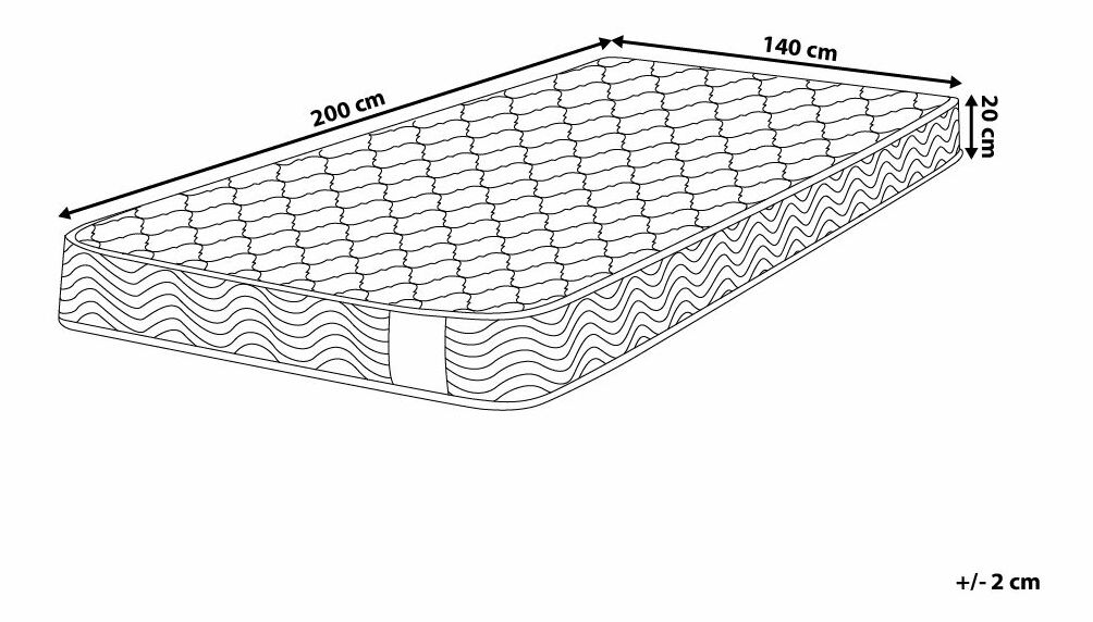 Taštičková matrace 140x200 cm BALAR (středně tvrdá)