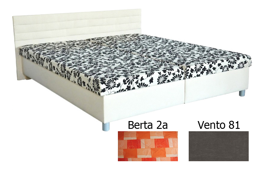 Manželská postel 180 cm Etile (se sendvičovou matrací) (Vento 81 + Berta 2a) *výprodej