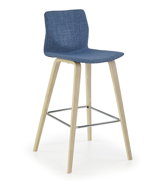 Barová židle Dario (tyrkysová + buk)