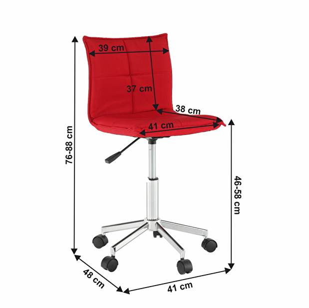 Kancelářská židle Apavu (červená)