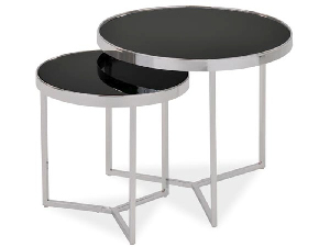 Konferenční stolek Danae (černá + chromová)