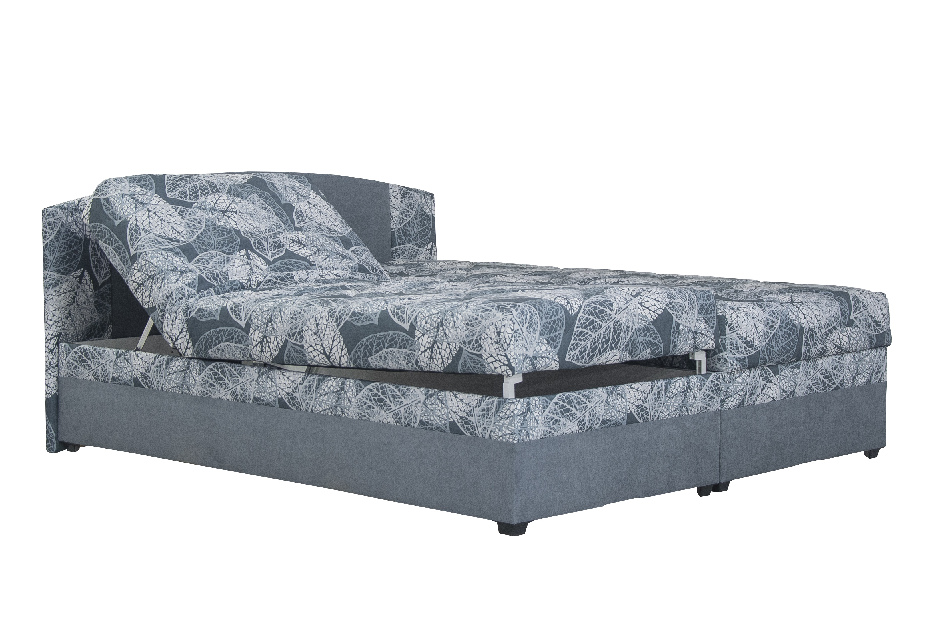 Manželská postel 160 cm Blanář Kappa (šedá) (s rošty a matracemi Alena)