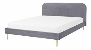 Manželská postel 160 cm Faris (šedá) (s roštem)
