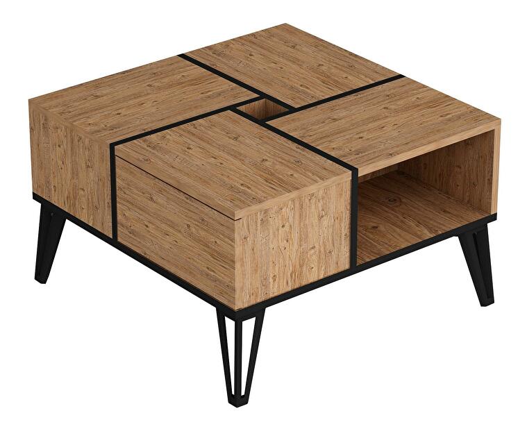 Konferenční stolek Nicholas (atlantická borovice + černá)