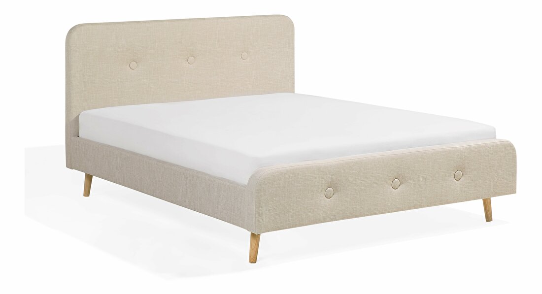 Manželská postel 160 cm ROME (s roštem) (béžová)