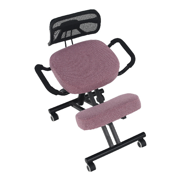 Ergonomická kancelářská židle Rusu (růžová + černá)