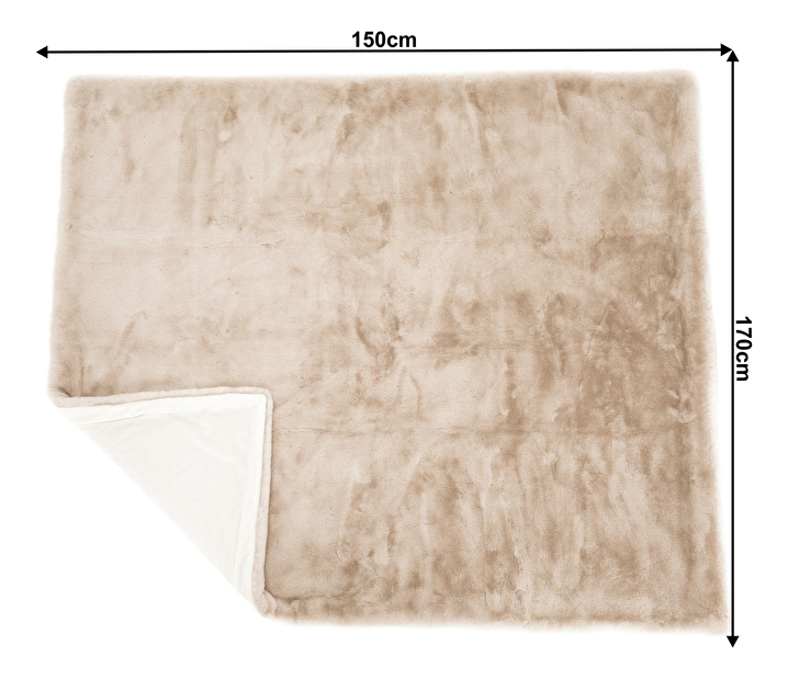 Kožešinová deka 150x180 cm Rarea new (béžová)