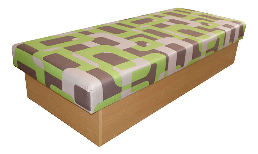 Jednolůžková postel (válenda) 80 cm Benab Roger (Gusto Zelené) (s matrací)