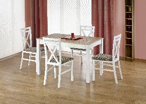 Jídelní stůl Quente (dub sonoma + bílá) (pro 4 až 6 osob)
