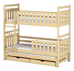 Dětská postel 90 cm KRISTY (s roštem a úl. prostorem) (borovice)