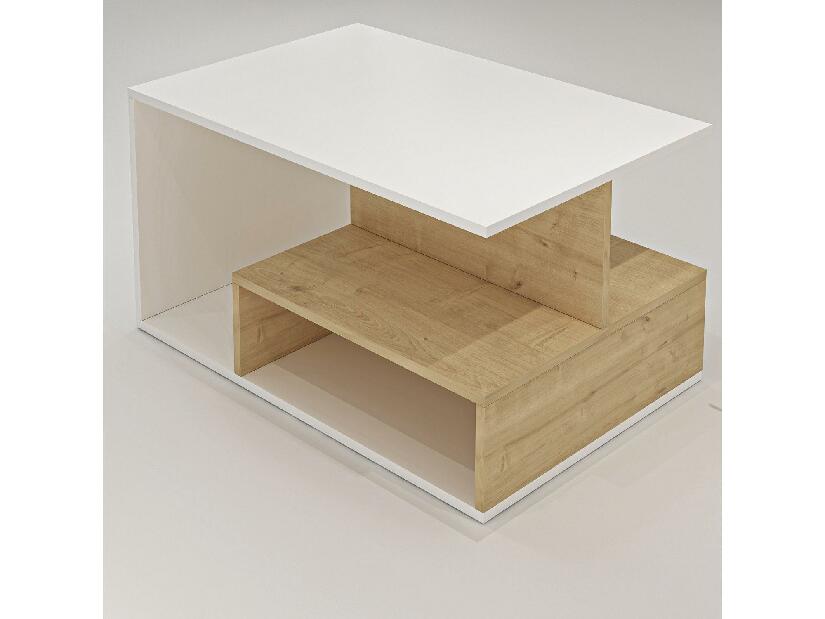 Konferenční stolek Veriana (bílá + dub)